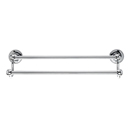 ED7PCA - Beaded - 18" Double Towel Bar - Polished Chrome