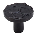 TK296 CB - Cobblestone - 1 3/8" Medium Round Knob - Coal Black