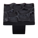 TK301 CB - Cobblestone - 1 3/8" Medium Square Knob - Coal Black