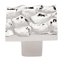 TK301 PN - Cobblestone - 1 3/8" Medium Square Knob - Polished Nickel