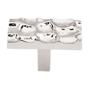 TK303 PN - Cobblestone - 1 7/8" Rectangle Knob - Polished Nickel