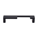 TK259 BLK - Modern Metro Notch - 5" Left Cabinet Pull - Flat Black