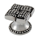 Medici - Small Square Knob - Antique Silver