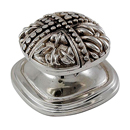 Medici - Large Rounded Square Knob - Polished Silver