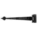 RI4BQ - 6.5" Heart Strap Hinge - Rough Iron