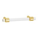 A860-3 PB/NL - Acrylic Contemporary - 3" Cabinet Pull - Unlacquered Brass