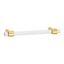 A860-6 PB/NL - Acrylic Contemporary - 6" Cabinet Pull - Unlacquered Brass