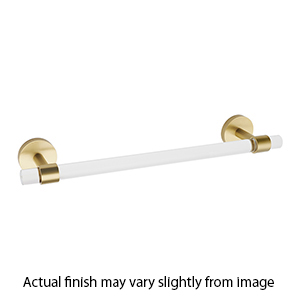 A7220-12 SB - Acrylic Contemporary - 12" Towel Bar - Satin Brass