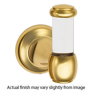 A7381 PB/NL - Acrylic Royale - Robe Hook - Unlacquered Brass