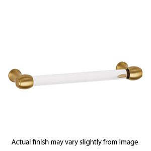 A870-8 SB - Acrylic Royale - 8" Cabinet Pull - Satin Brass