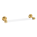 A7320-12 PB/NL - Acrylic Royale - 12" Towel Bar - Unlacquered Brass