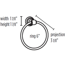 A7340 SN - Acrylic Royale - Towel Ring - Satin Nickel