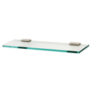 A7550-18 SN - Arch - 18" Glass Shelf - Satin Nickel