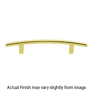 A419-4 PB/NL - Arch - 4" Cabinet Pull - Unlacquered Brass