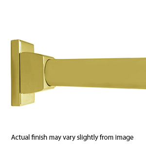 48" Shower Rod - Arch Series - Unlacquered Brass