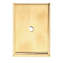 A610-14 PB/NL - 1-7/8" x 1-1/4" Rectangular Backplate - Unlacquered Brass