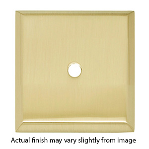 A611-14 SB - 1-1/4" Square Backplate - Satin Brass