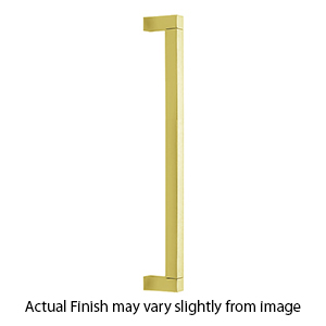 D420-12 PB/NL - Block - 12" Appliance Pull - Unlacquered Brass