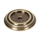 A616-14 - Charlie's - 1.25" Knob Backplate - Polished Antique