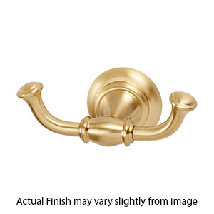 A6784 - Charlie's - Double Robe Hook - Satin Brass