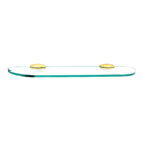 A6750-18 - Charlie's - 18" Glass Shelf - Polished Brass