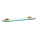 A6750-18 - Charlie's - 18" Glass Shelf - Satin Brass