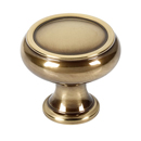 A626-14 - Charlie's - 1.25" Round Knob - Polished Antique