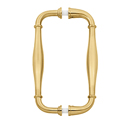 G726-6 - Charlie's - 6" Back-to-Back Shower Door Pull - Satin Brass