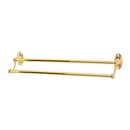 A8025-24 PB/NL - Classic Traditional - 24" Double Towel Bar - Unlacquered Brass