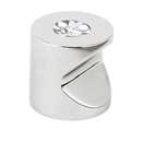 C823-1 PN - Contemporary Crystal I - 1" Round Knob - Polished Nickel