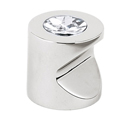 C823-34 PN - Contemporary Crystal I - 3/4" Round Knob - Polished Nickel