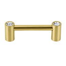 C715-3 SB - Contemporary Crystal I - 3" Cabinet Pull - Satin Brass