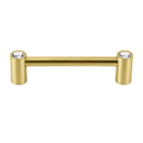 C715-35 SB - Contemporary Crystal I - 3.5" Cabinet Pull - Satin Brass