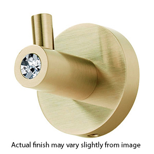 C8380 SB - Crystal Contemporary I - Robe Hook - Satin Brass