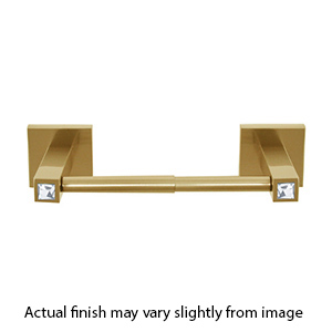 C8460 SB - Crystal Contemporary II - Tissue Holder - Satin Brass