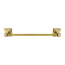 C8420-12 SB - Crystal Contemporary II - 12" Towel Bar - Satin Brass