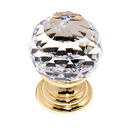 C210 GLD - Swarovski Crystal I - Spherical Knob - Gold