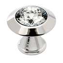 C214 PC - Swarovski Crystal III - Cabinet Knob - Polished Chrome