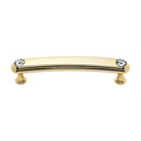 C211-35 GLD - Swarovski Crystal I - 3.5" Cabinet Pull - Gold