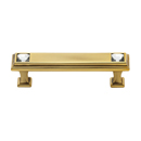 C213-3 PA - Swarovski Crystal II - 3" Cabinet Pull - Polished Antique