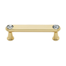 C214-3 GLD - Swarovski Crystal III - 3" Cabinet Pull - Gold