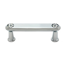 C214-3 PC - Swarovski Crystal III - 3" Cabinet Pull - Polished Chrome