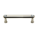 C214-35 PN - Swarovski Crystal III - 3.5" Cabinet Pull - Polished Nickel