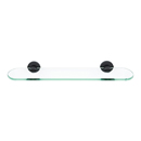 A8350-18 MB - Contemporary I - 18" Glass Shelf - Matte Black