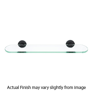 A8350-18 MB - Contemporary I - 18" Glass Shelf - Matte Black