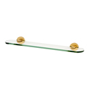 A8350-18 SB - Contemporary I - 18" Glass Shelf - Satin Brass