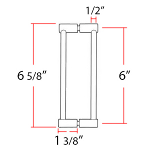 G715 - Contemporary I - Back-to-Back Shower Door Pull