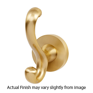 A8399 SB - Contemporary I - Double Robe Hook - Satin Brass