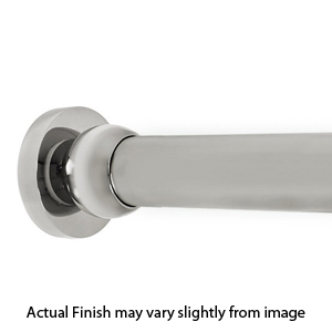 60" Shower Rod - Contemporary Round - Polished Nickel