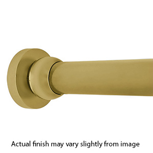 48" Shower Rod - Contemporary Round - Satin Brass